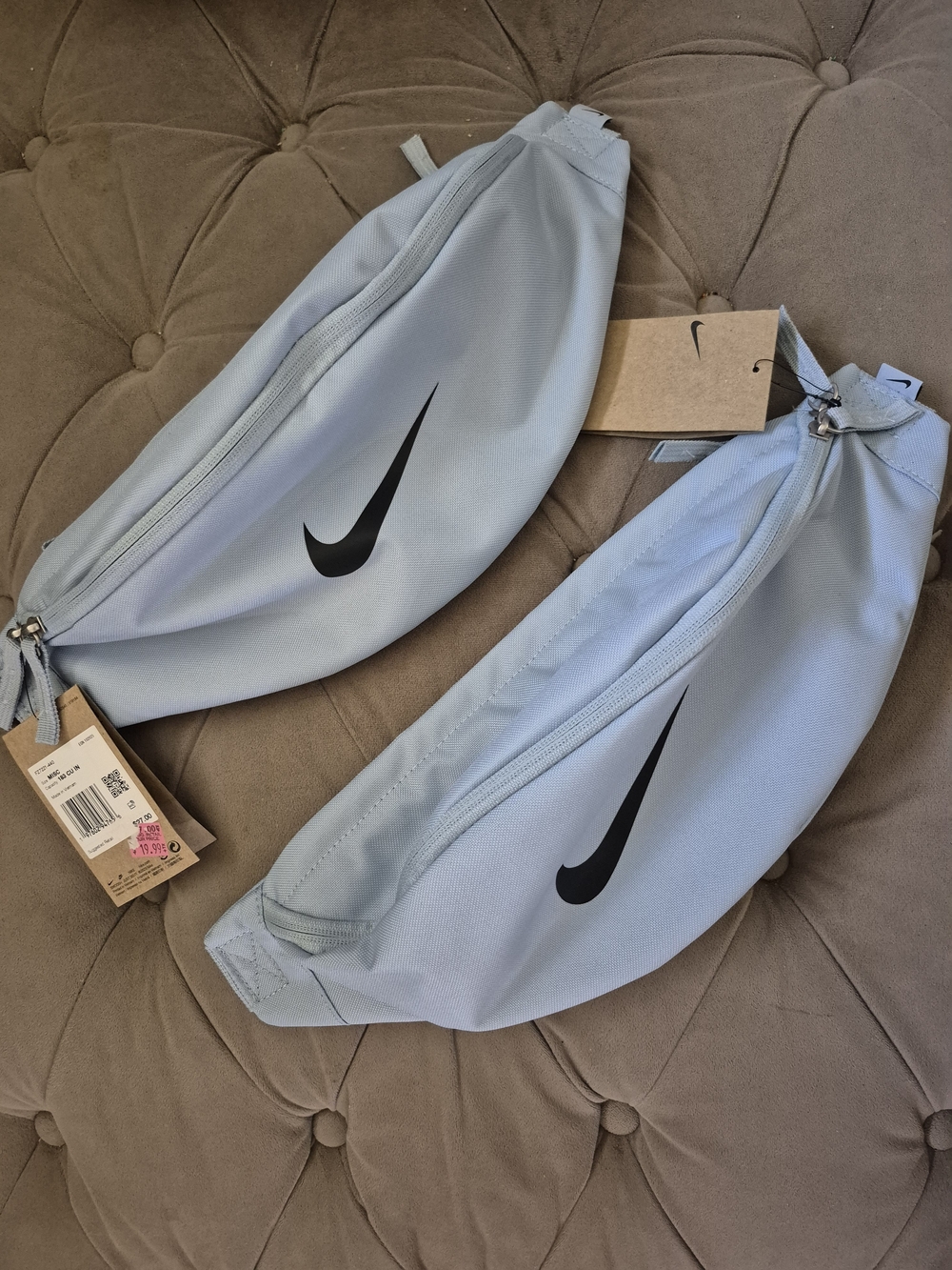 2pcs NIKE Unisex Light Blue Heritage Waist Pack